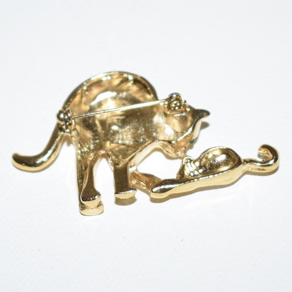 464. Vintage cat & mouse pin - Picture 4 of 8